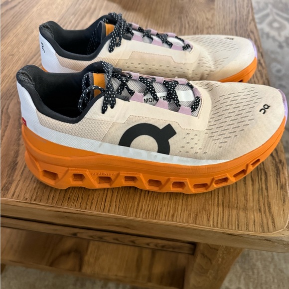 On Running Shoes - On Running Sneakers in Orange and Cream